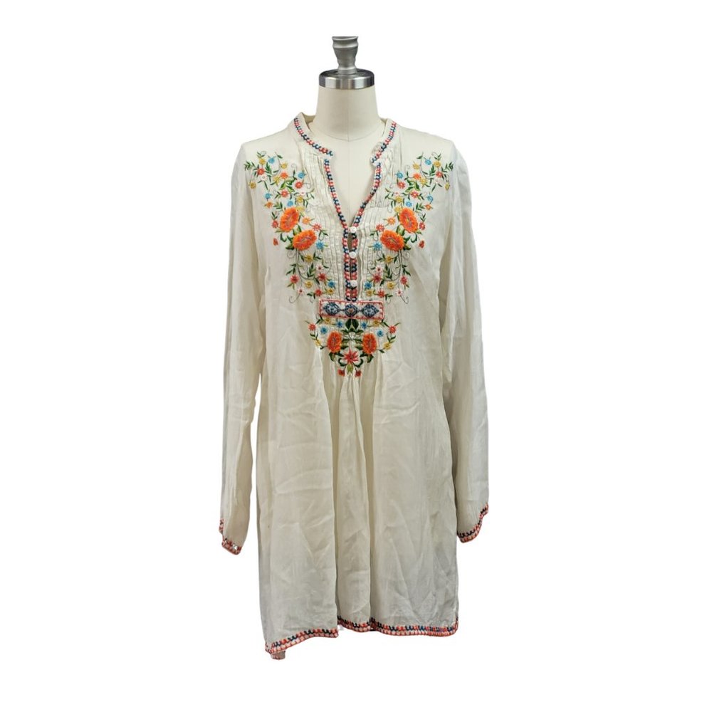 Johnny Was Tunic Floral Embroidered Dress | Used | Size Small
